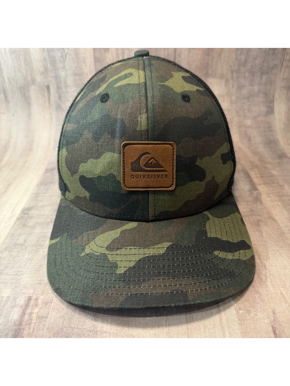 Quiksilver Easy Does It Trucker Hat Camo Mesh Back Snapback Cap Skater